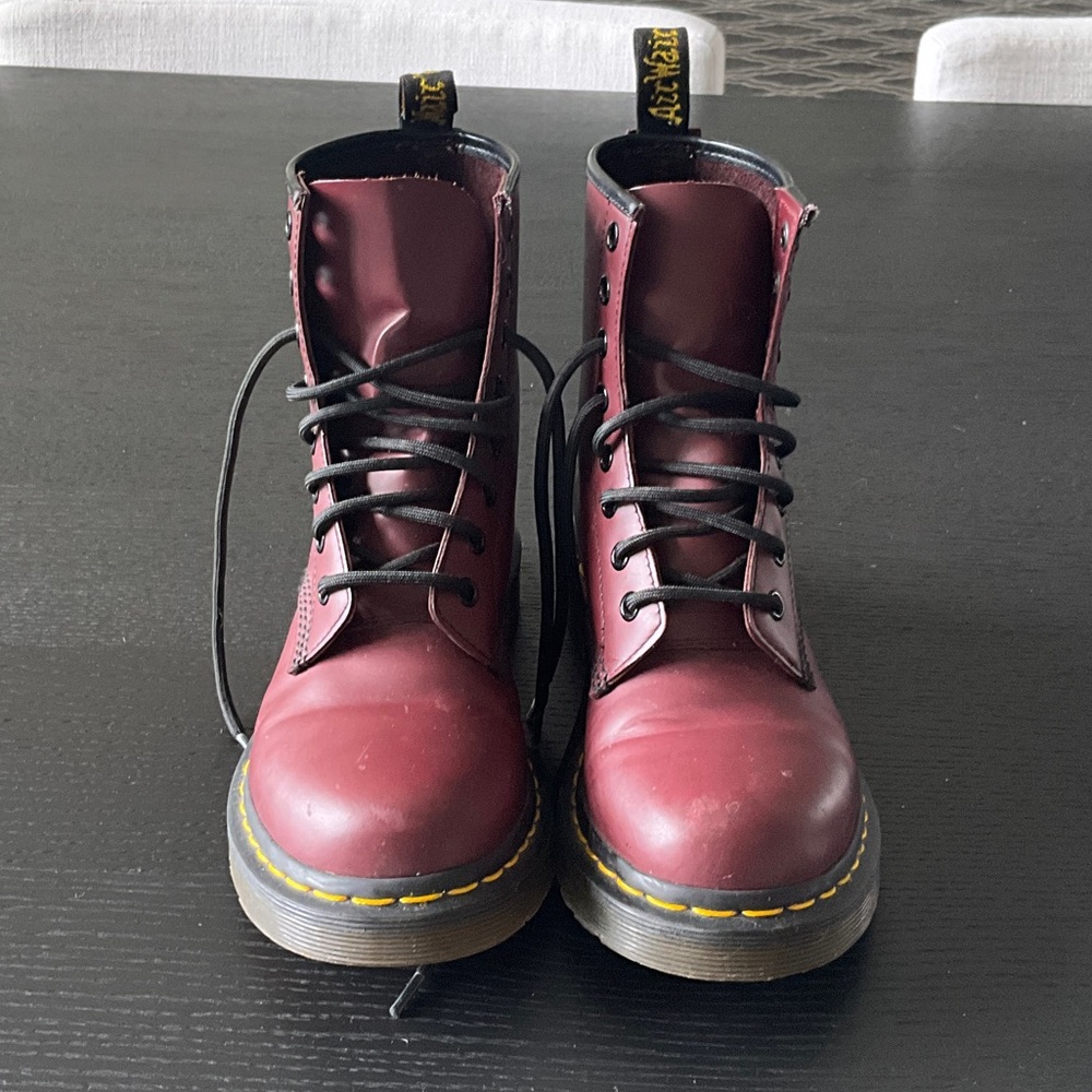 Dr. Martens Cherry Red Leather Boots